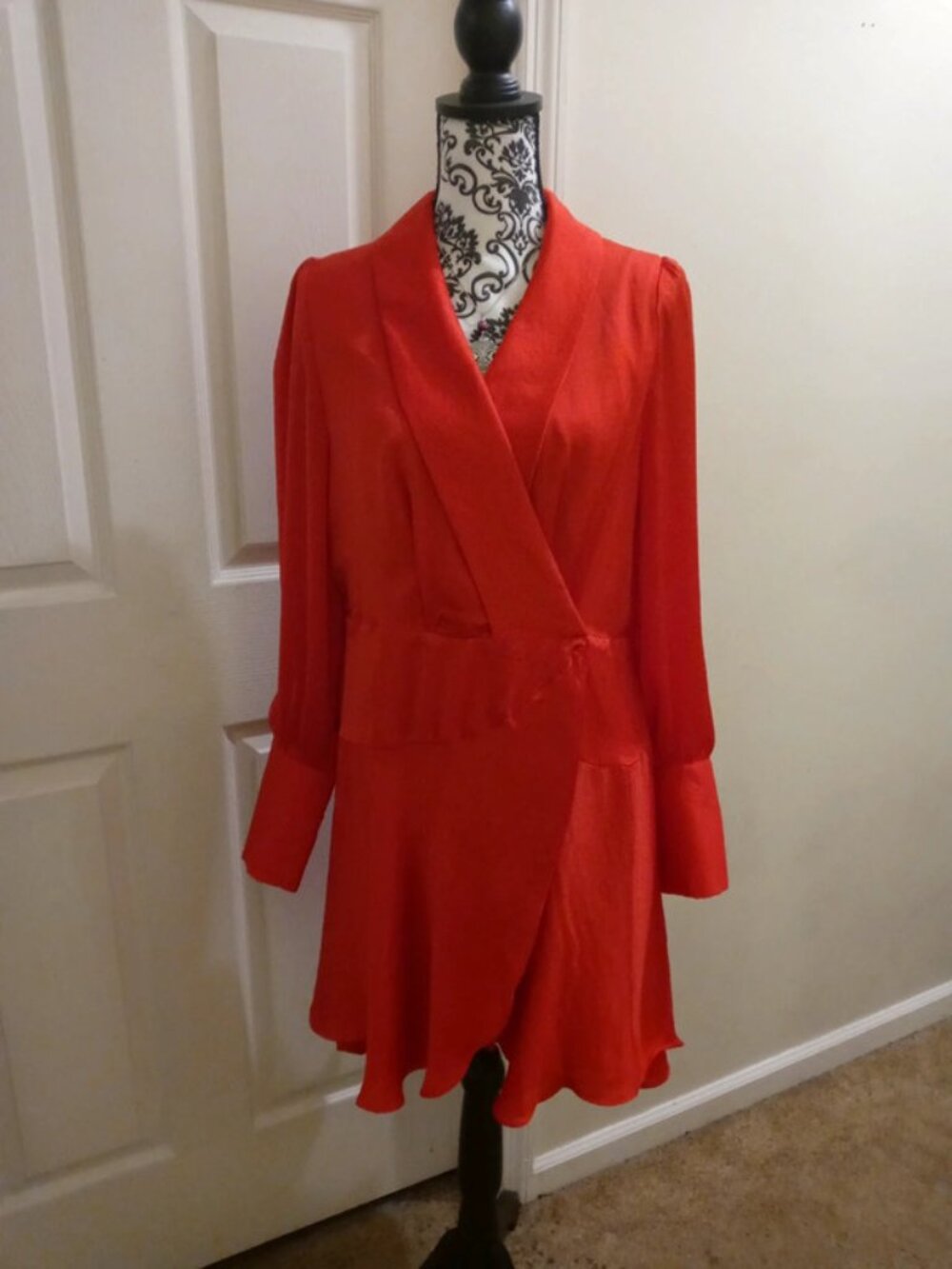 Love Sadie Red Wrap Blouse